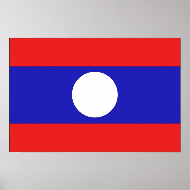 Póster Bandera de Laos (Frente)