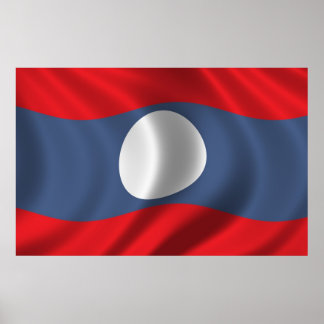 Póster Bandera de Laos