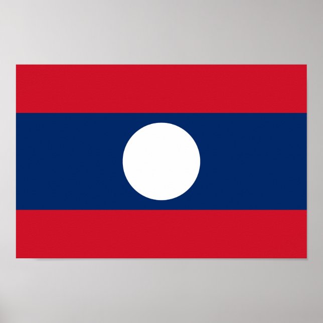 Póster Bandera de Laos (Frente)