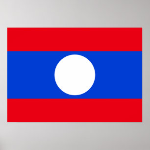 Póster Bandera de Laos