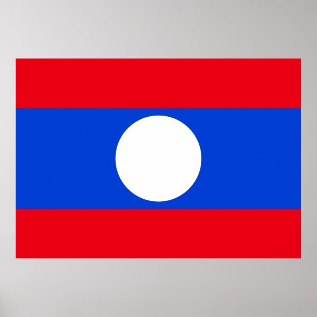 Póster Bandera de Laos (Frente)