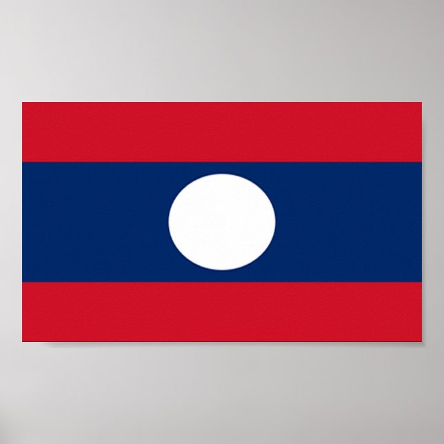 Póster Bandera de Laos (Frente)