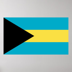 Póster Bandera de las Bahamas
