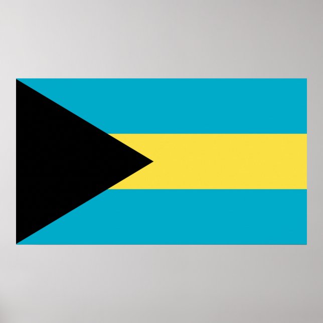 Póster Bandera de las Bahamas (Frente)