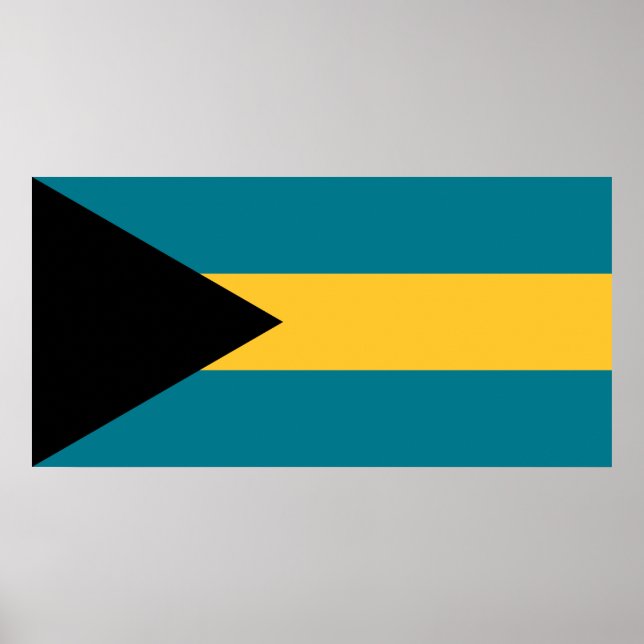 Póster Bandera de las Bahamas (Frente)