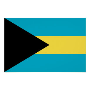 Póster Bandera de las Bahamas