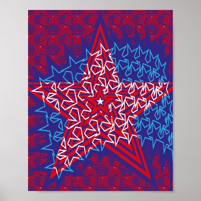 PÓSTER BANDERA DE LAS ESTRELLAS ESTADOUNIDENSES DE MASANS (Frente)