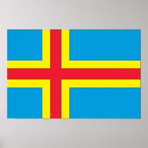 Póster Bandera de las islas Aland