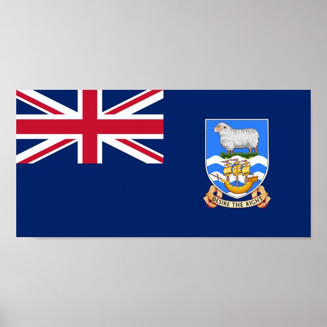 Póster Bandera de las Islas Malvinas (Frente)
