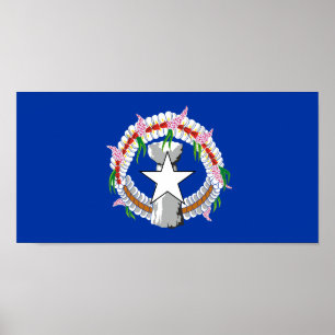 Póster Bandera de las Islas Marianas del Norte