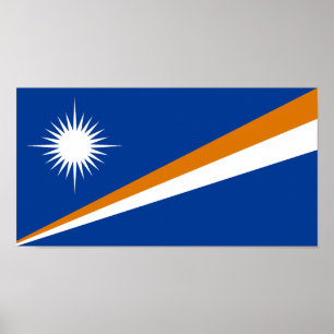 Póster Bandera de las Islas Marshall