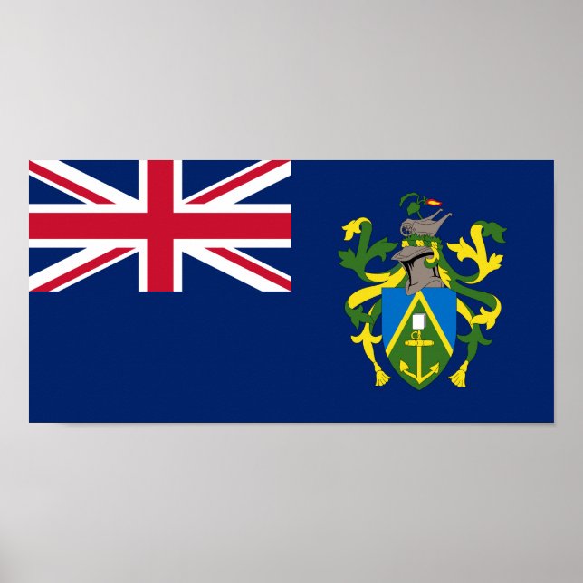 Póster Bandera de las Islas Pitcairn (Frente)