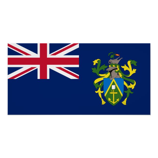 Póster Bandera de las Islas Pitcairn (Anverso)