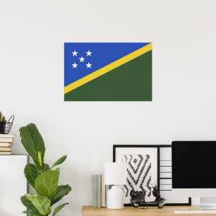 Póster Bandera de las Islas Salomón