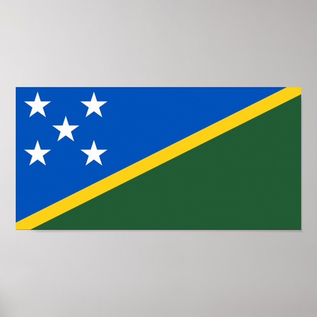 Póster Bandera de las Islas Salomón (Frente)
