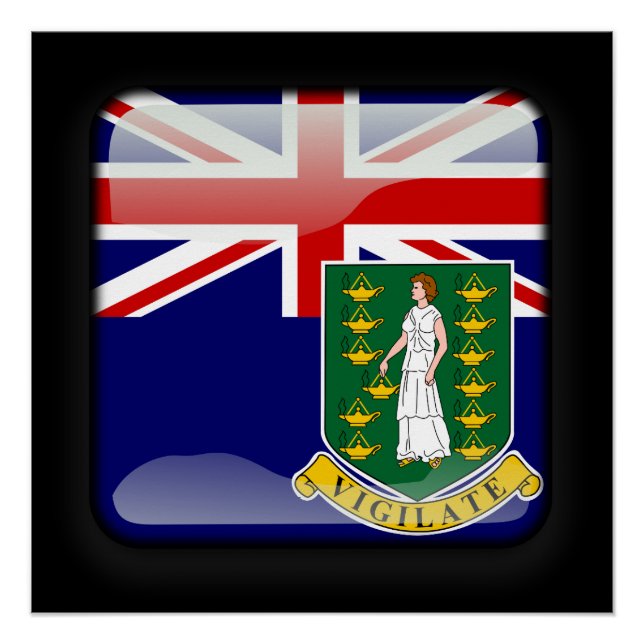 Póster Bandera de las Islas Vírgenes (Anverso)