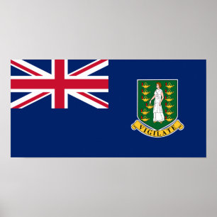 Póster Bandera de las Islas Vírgenes Británicas