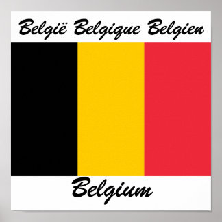 Póster Bandera de las lenguas belgas