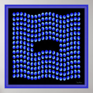 Póster Bandera de las miniaturas onduladas