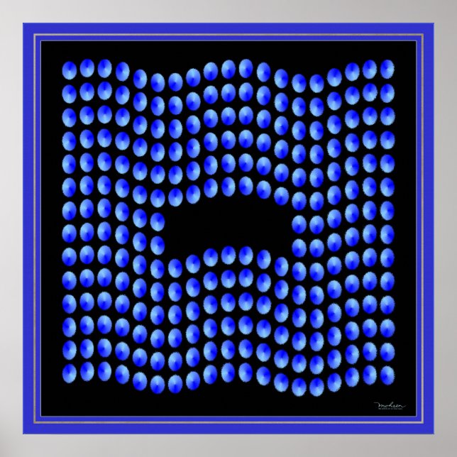 Póster Bandera de las miniaturas onduladas (Frente)