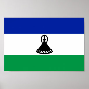 Póster Bandera de Lesoto