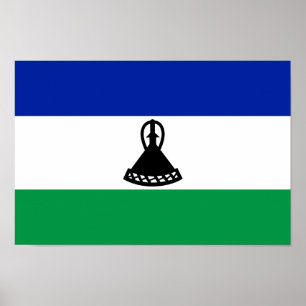 Póster Bandera de Lesoto