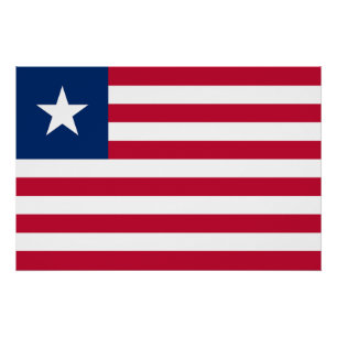 Póster Bandera de Liberia