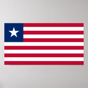 Póster Bandera de Liberia (Liberia)