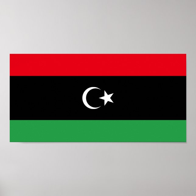 Póster Bandera de Libia (Frente)
