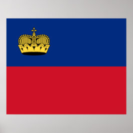 Póster Bandera de Liechtenstein