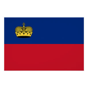 Póster Bandera de Liechtenstein