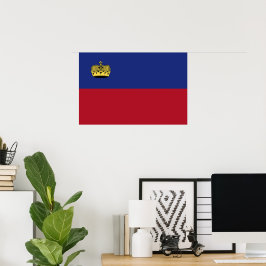 Póster Bandera de Liechtenstein