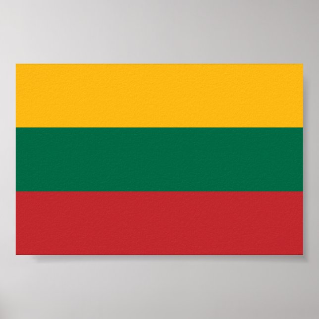 Póster Bandera de Lituania (Frente)