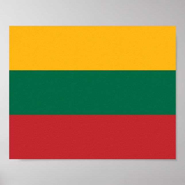 Póster Bandera de Lituania (Frente)