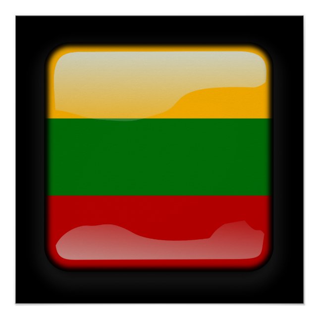 Póster Bandera de Lituania (Anverso)