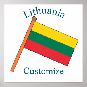 Póster Bandera de Lituania Thunder_Cove