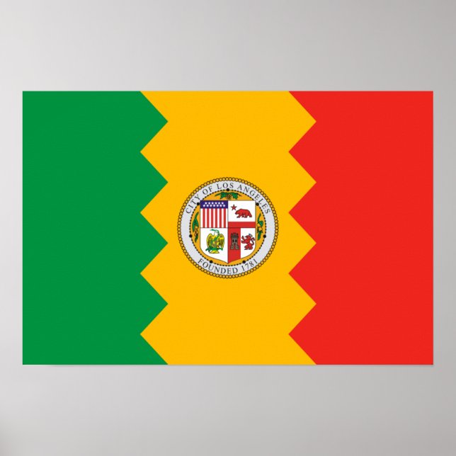 Póster Bandera de Los Ángeles (Frente)