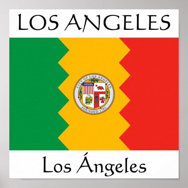 Póster Bandera de Los Ángeles (Frente)