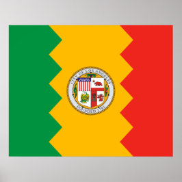 Póster Bandera de Los Ángeles (California, Estados Unidos