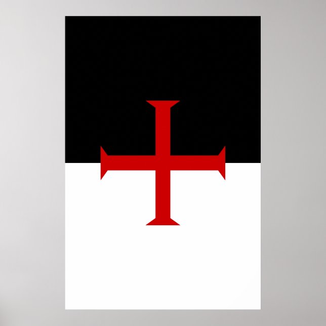 Póster Bandera de los Caballeros Templarios (Frente)