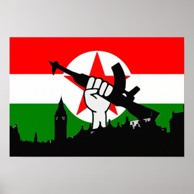 Póster Bandera de los combatientes republicanos británico (Frente)