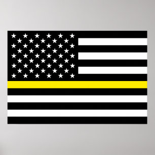 Póster Bandera de los despachadores de la delgada línea a
