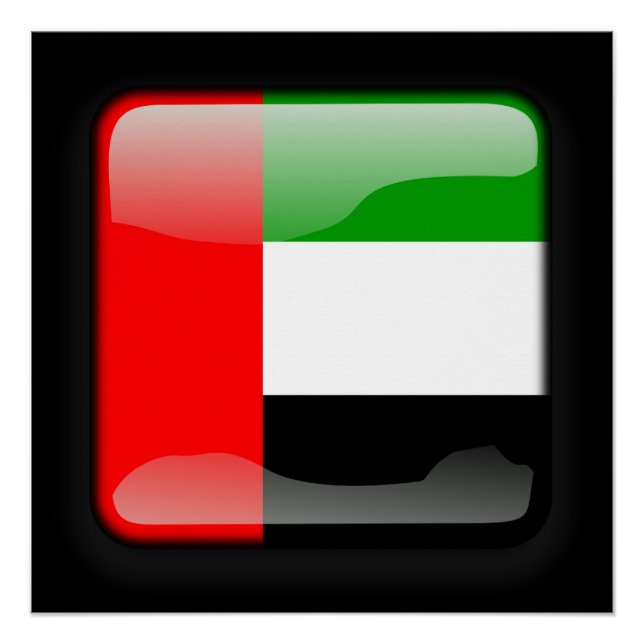 Póster Bandera de los Emiratos Árabes Unidos (Anverso)