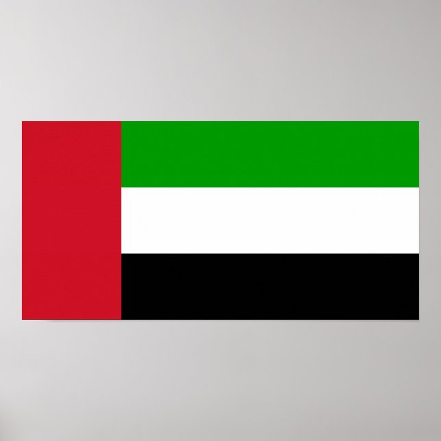 Póster Bandera de los Emiratos Árabes Unidos (Frente)