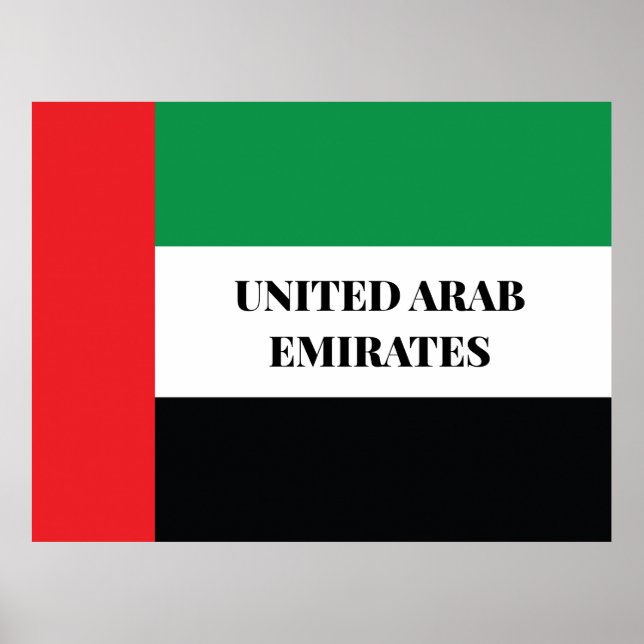 Póster Bandera de los Emiratos Árabes Unidos (Frente)