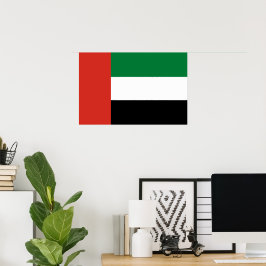 Póster Bandera de los Emiratos Árabes Unidos