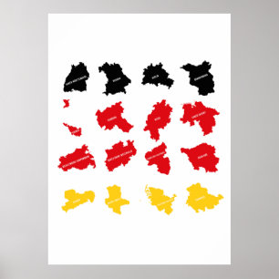 Póster Bandera de los Estados alemanes