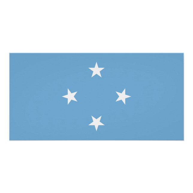 Póster Bandera de los Estados Federados de Micronesia (Anverso)