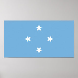 Póster Bandera de los Estados Federados de Micronesia