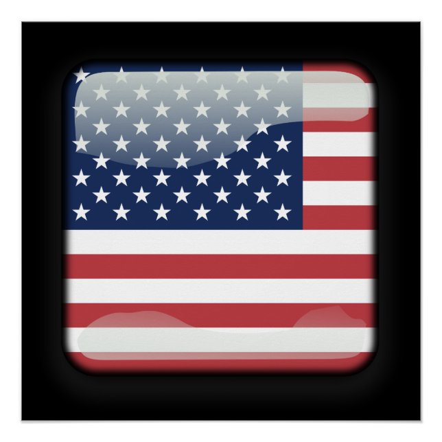 Póster Bandera de los Estados Unidos (Anverso)
